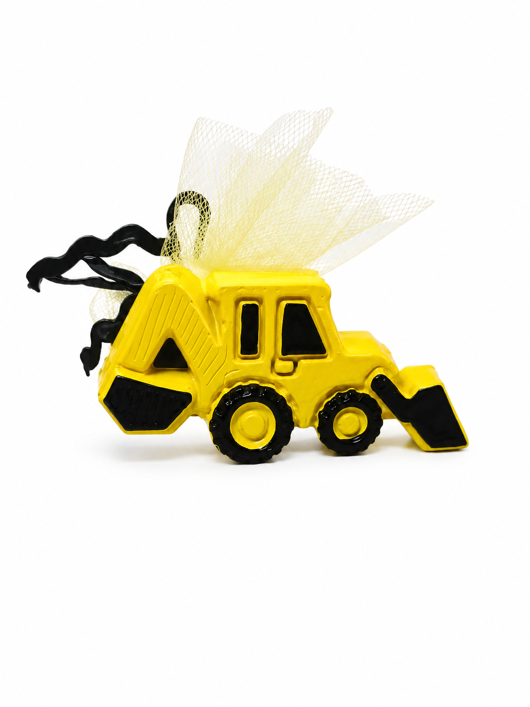 Μπομπονιέρα  τύπου JCB από Γύψο με Μαγνητάκι 🚜💛